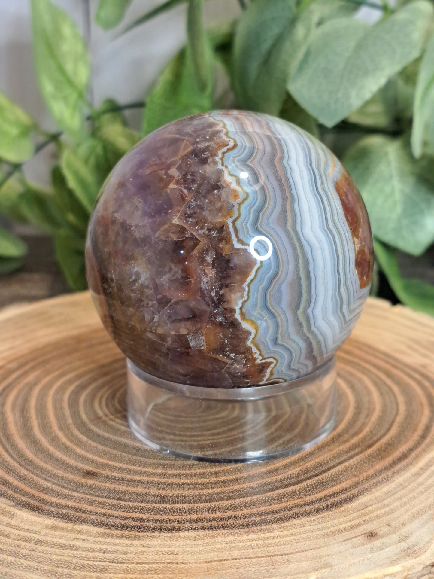Agate & Amethyst Sphere