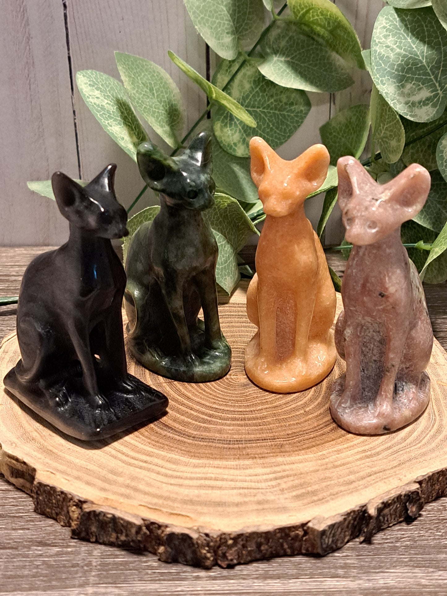 Bast (Bastet) Sphinx Cat Carvings