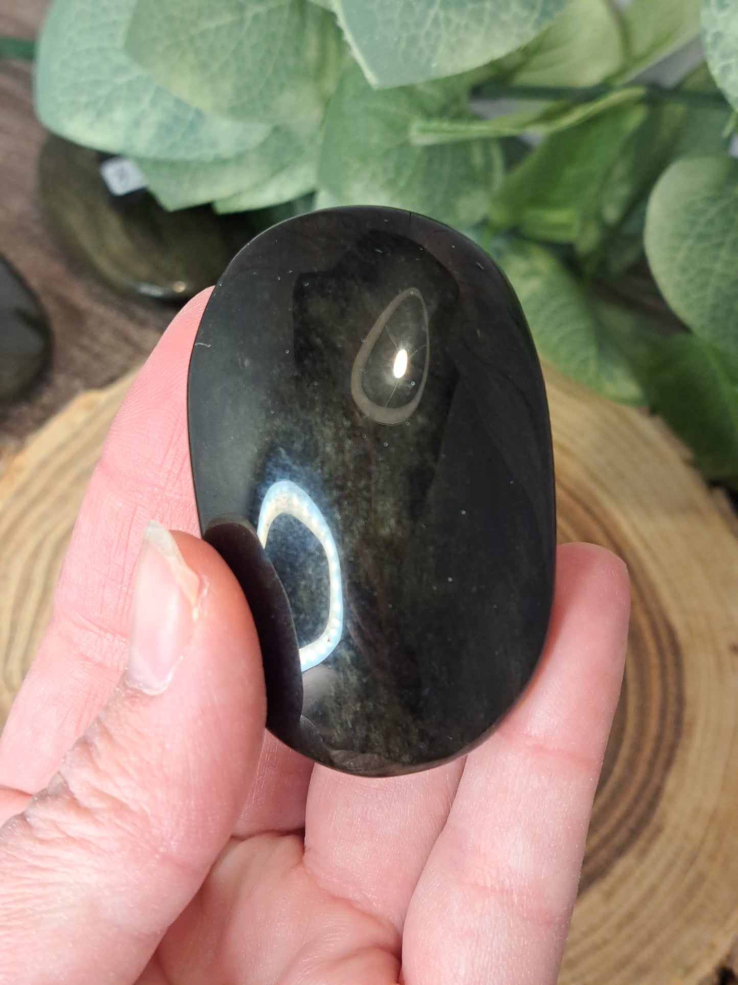 Gold Sheen Obsidian Palm Stones