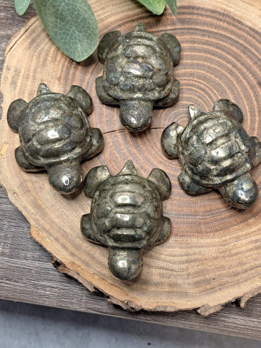 Pyrite Turtle Carvings