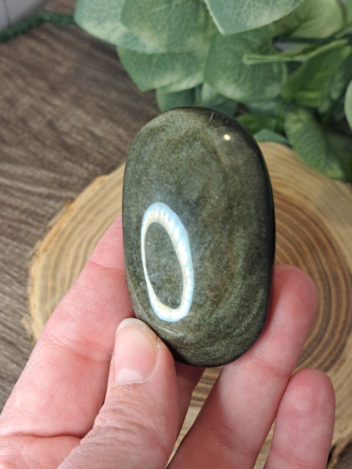 Gold Sheen Obsidian Palm Stones