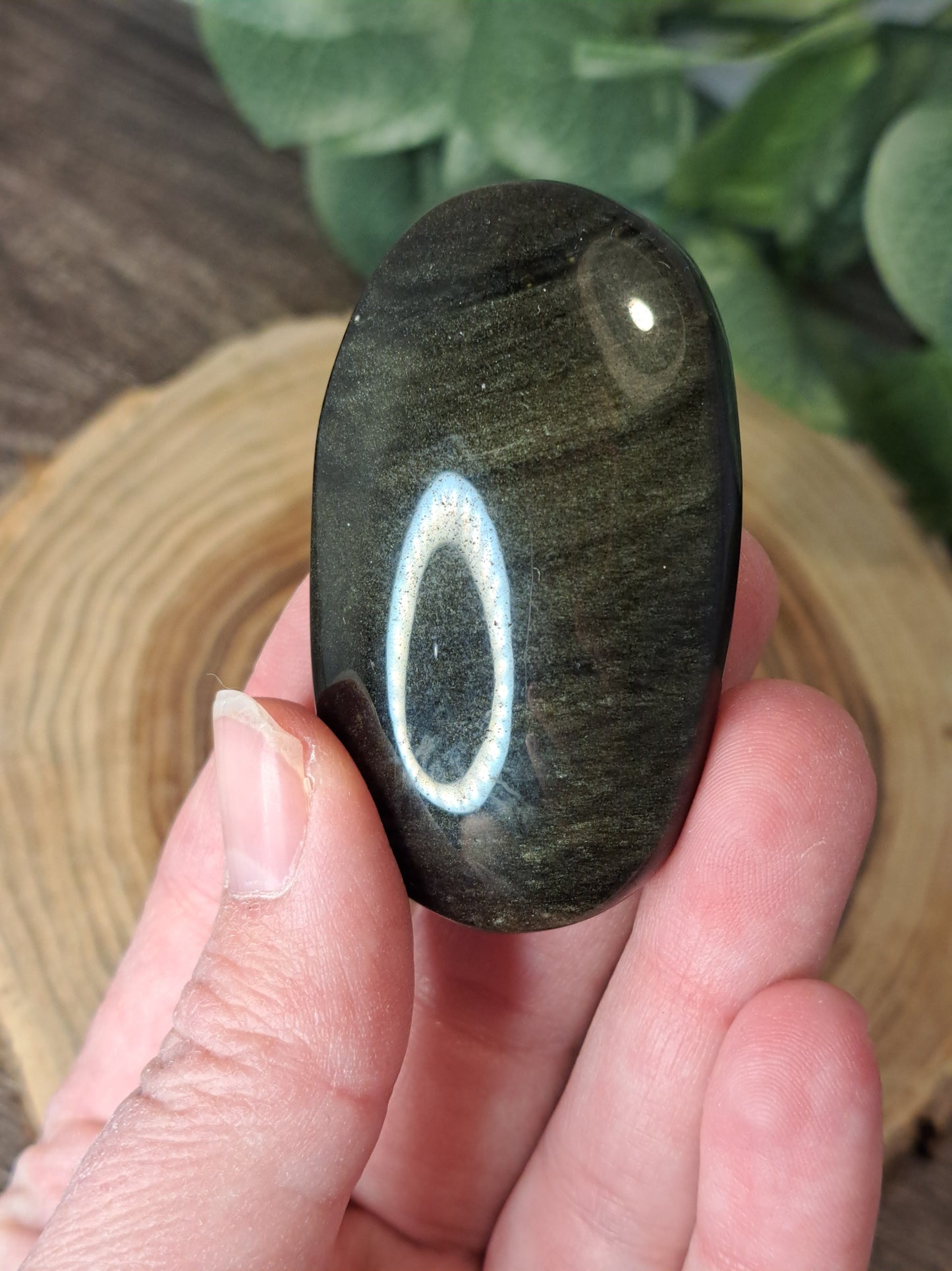 Gold Sheen Obsidian Palm Stones