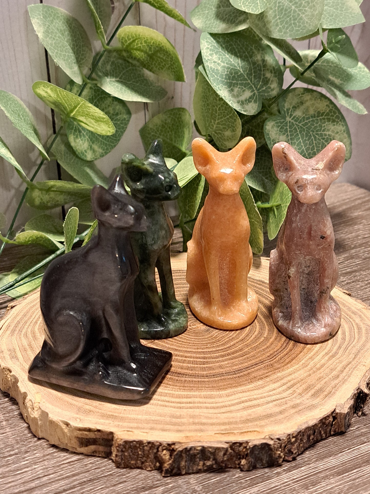 Bast (Bastet) Sphinx Cat Carvings