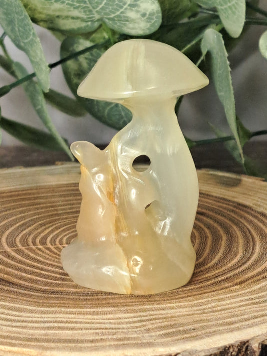 Pikachu Pokemon with Mushroom