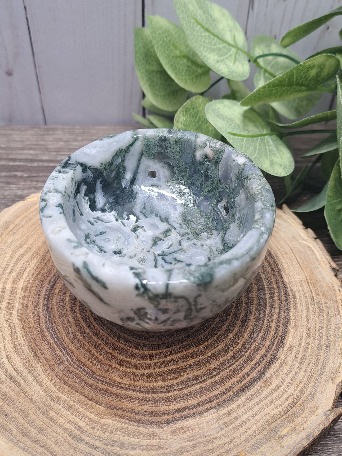 Moss Agate Bowls (Larger)