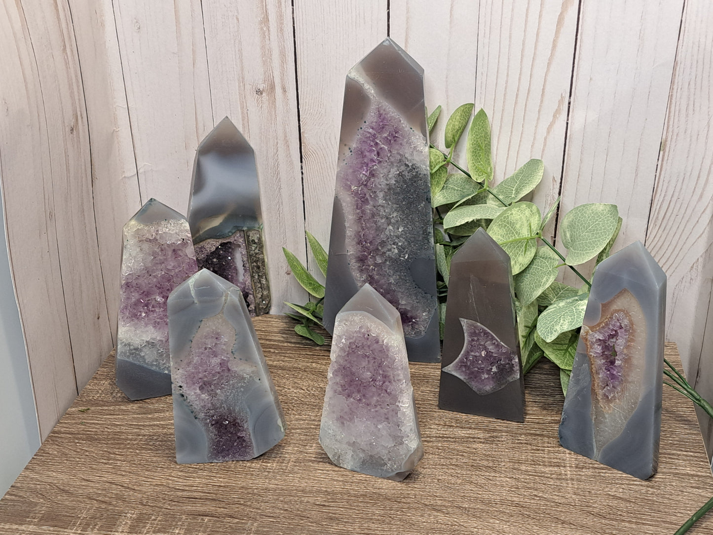 Amethyst and Agate Druzy Tower (Thinner recommend a stand to help support)