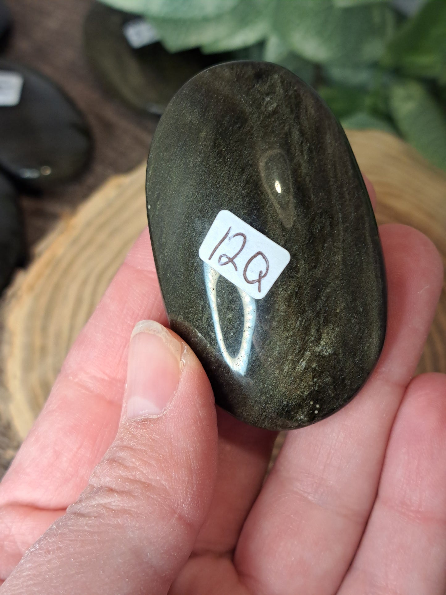 Gold Sheen Obsidian Palm Stones