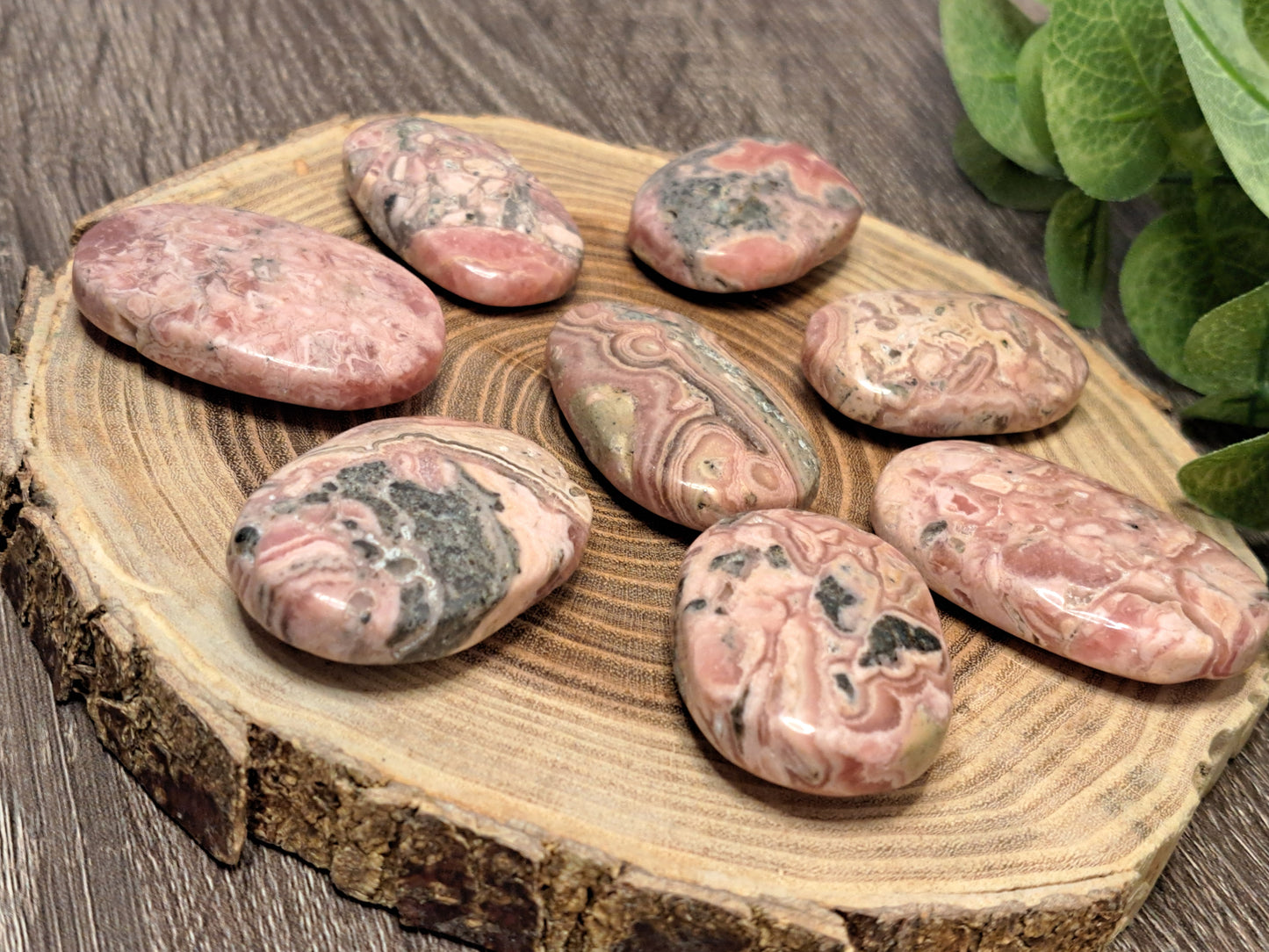 Rhodochrosite Palm Stones