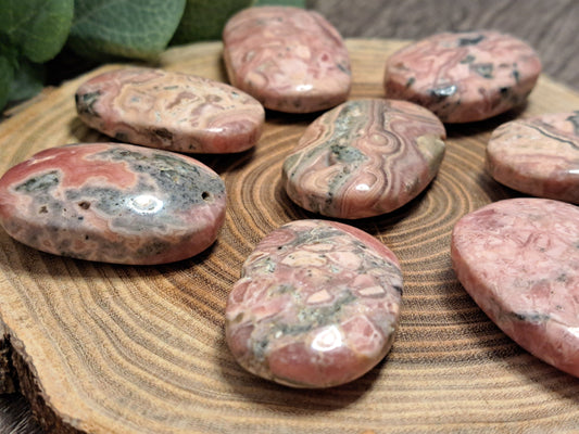 Rhodochrosite Palm Stones