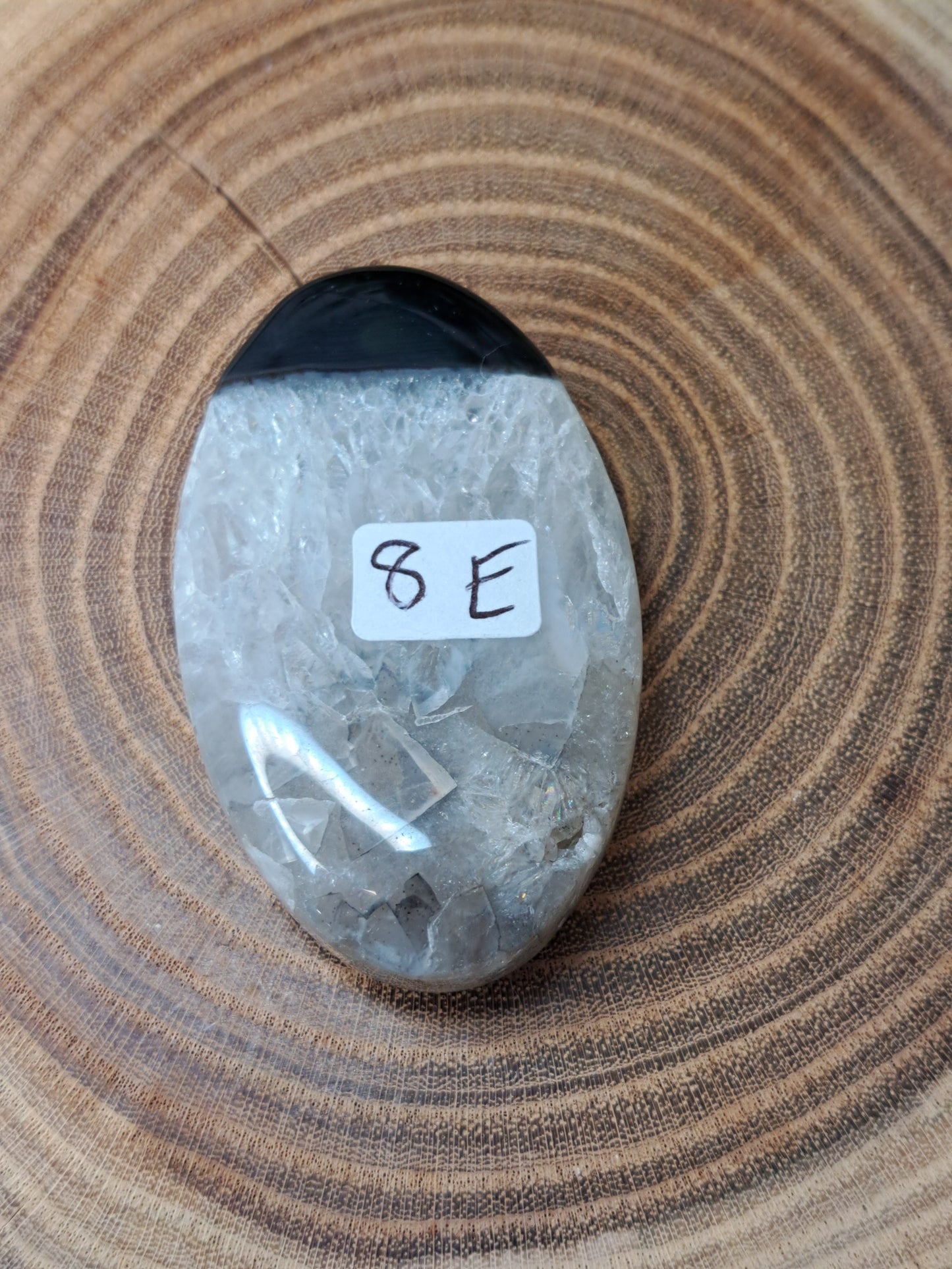 Black Agate Palm Stones