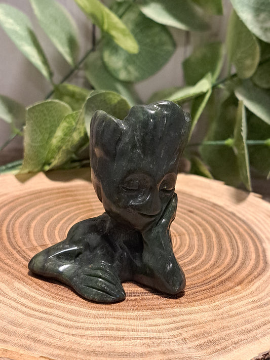 Groot Carving - Green Jade