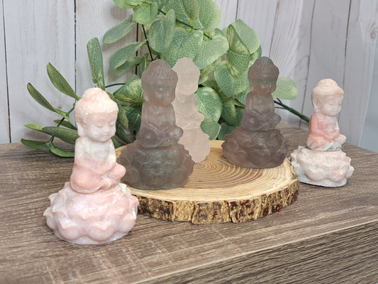 Buddha Carvings with Lotus