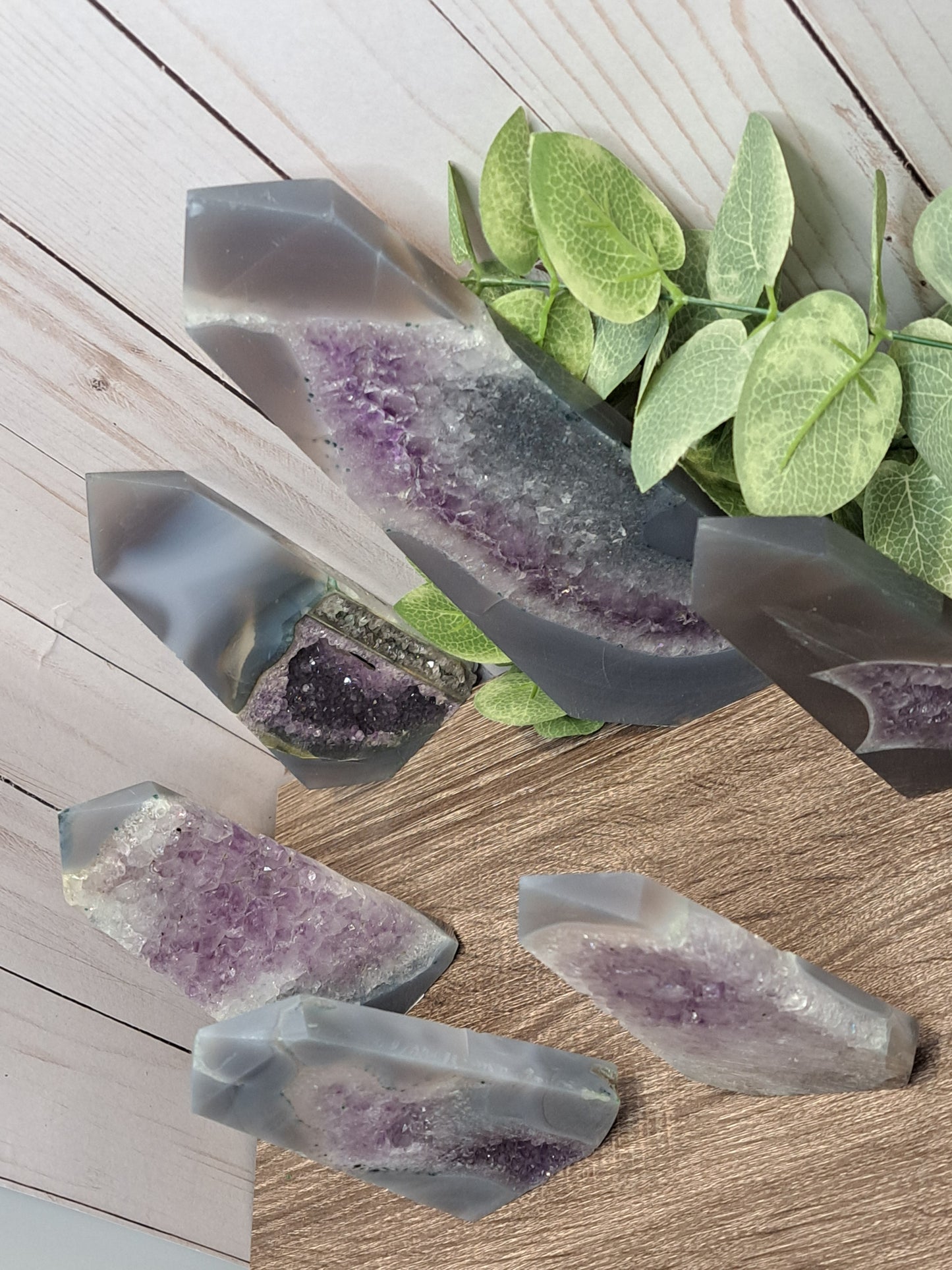 Amethyst and Agate Druzy Tower (Thinner recommend a stand to help support)