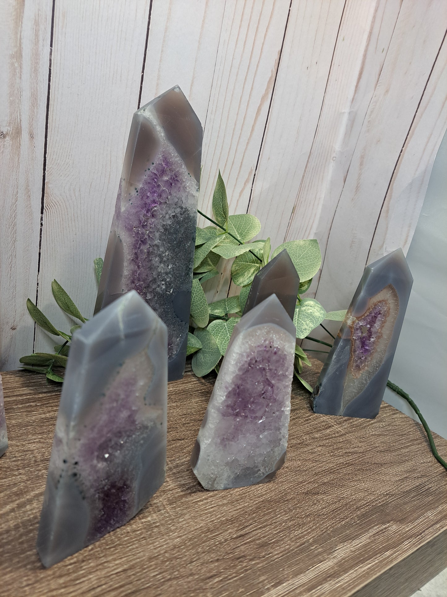 Amethyst and Agate Druzy Tower (Thinner recommend a stand to help support)