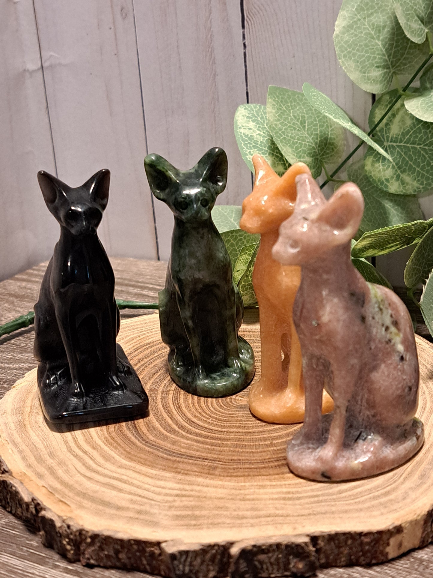 Bast (Bastet) Sphinx Cat Carvings