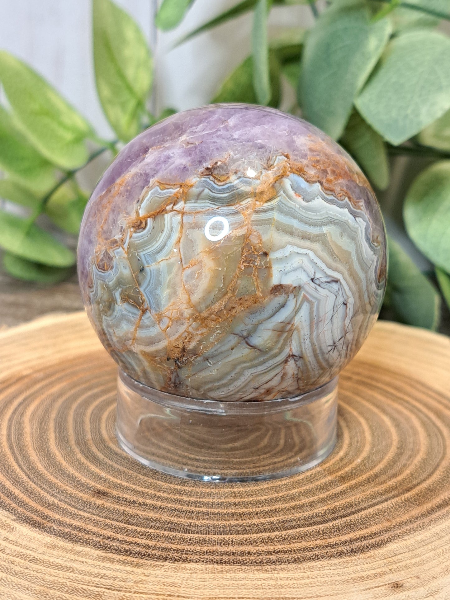 Agate & Amethyst Sphere