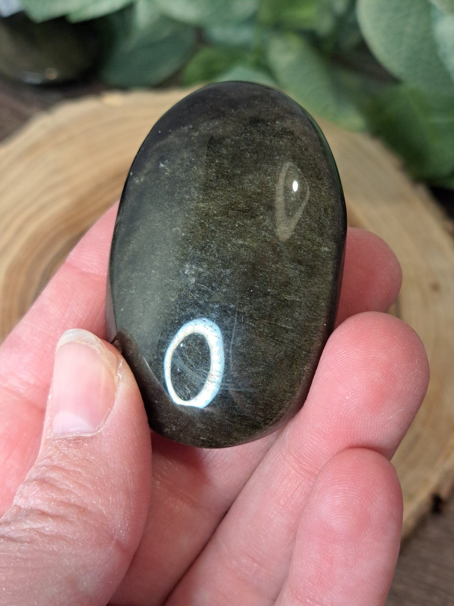 Gold Sheen Obsidian Palm Stones