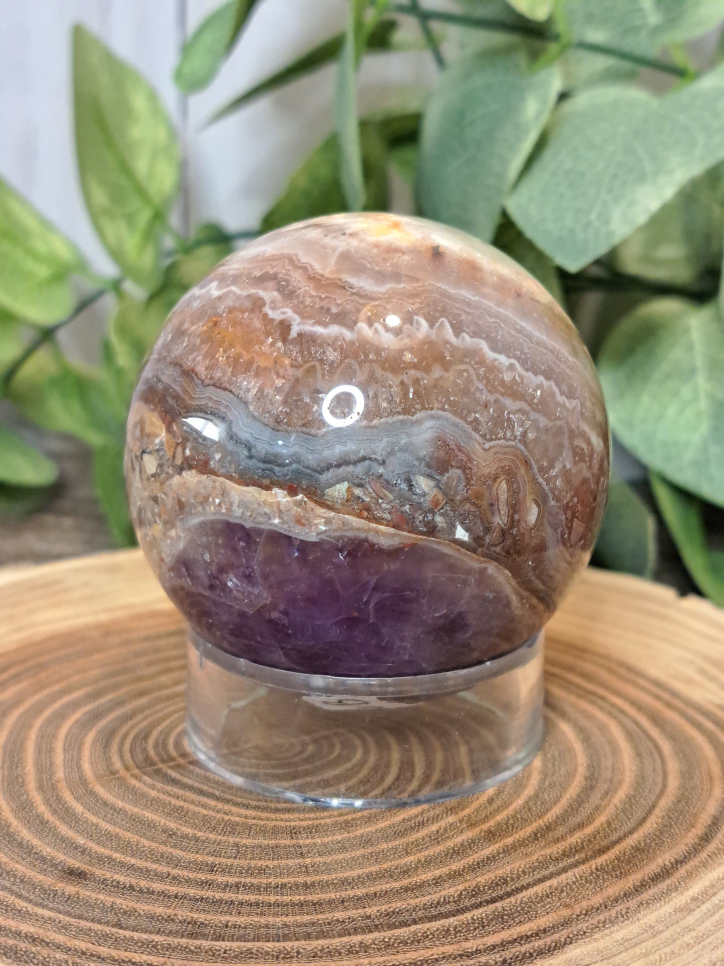 Agate & Amethyst Sphere