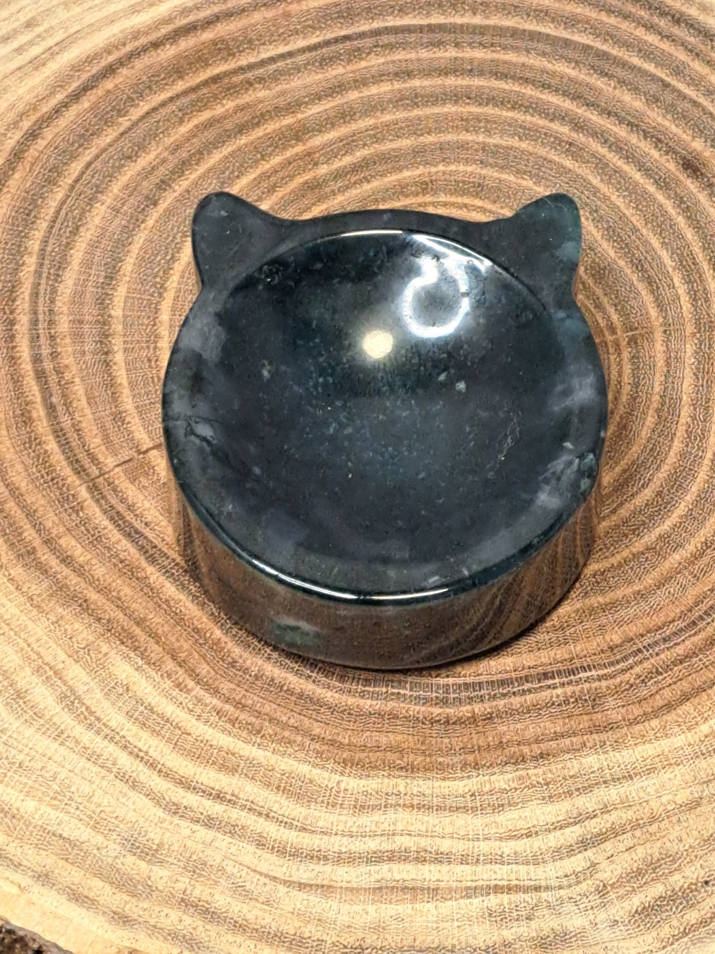 Cat Head Bowls - Moss Agate