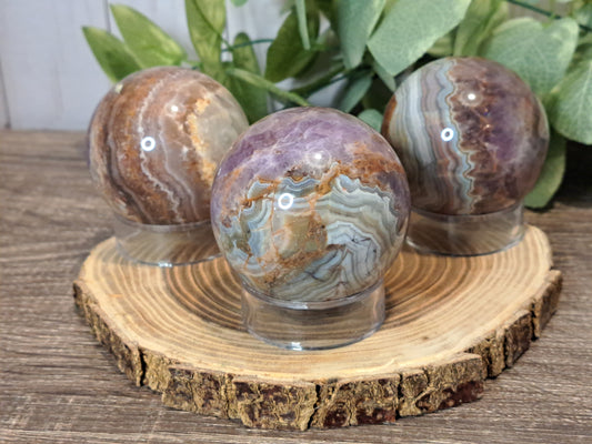 Agate & Amethyst Sphere