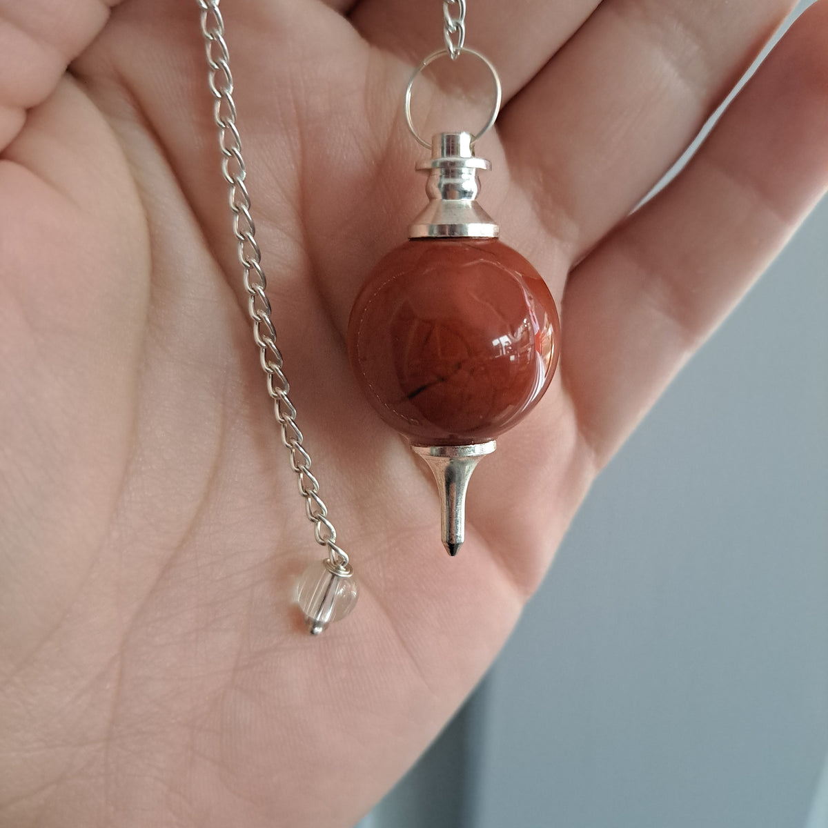 Pendulum Rounded -Red Jasper