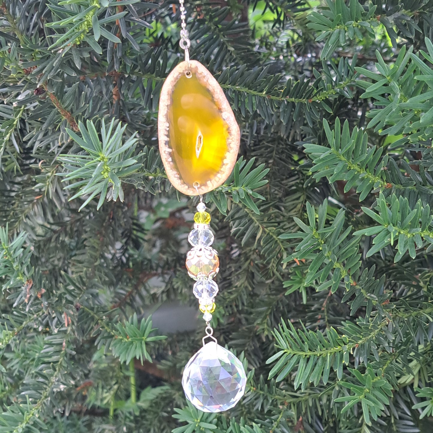 Geode Sun Catcher - Yellow