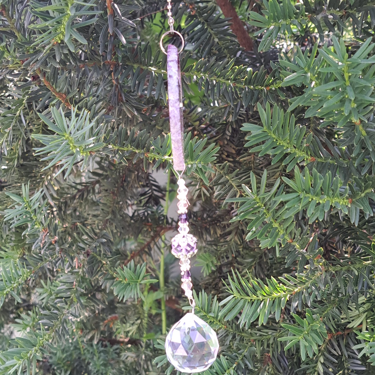 Geode Sun Catcher - Purple