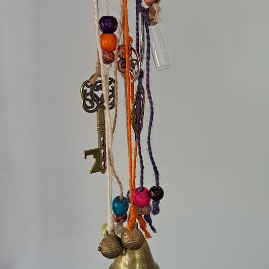 Witch Bells for Home Protection, Handmade Witchy Decor for Attracts Positive and Drive Out Negative, Wicca Supplies