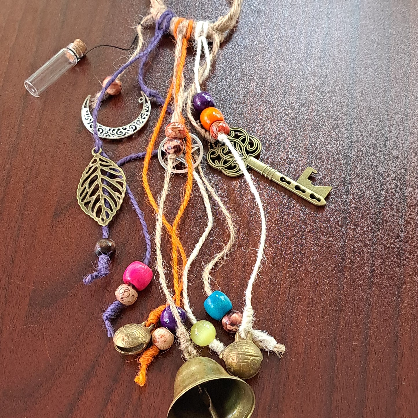 Witch Bells for Home Protection, Handmade Witchy Decor for Attracts Positive and Drive Out Negative, Wicca Supplies