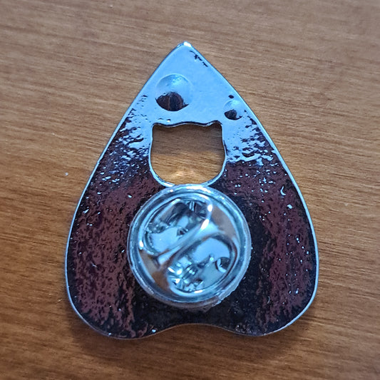 Planchette Cat Face Pin - Silver