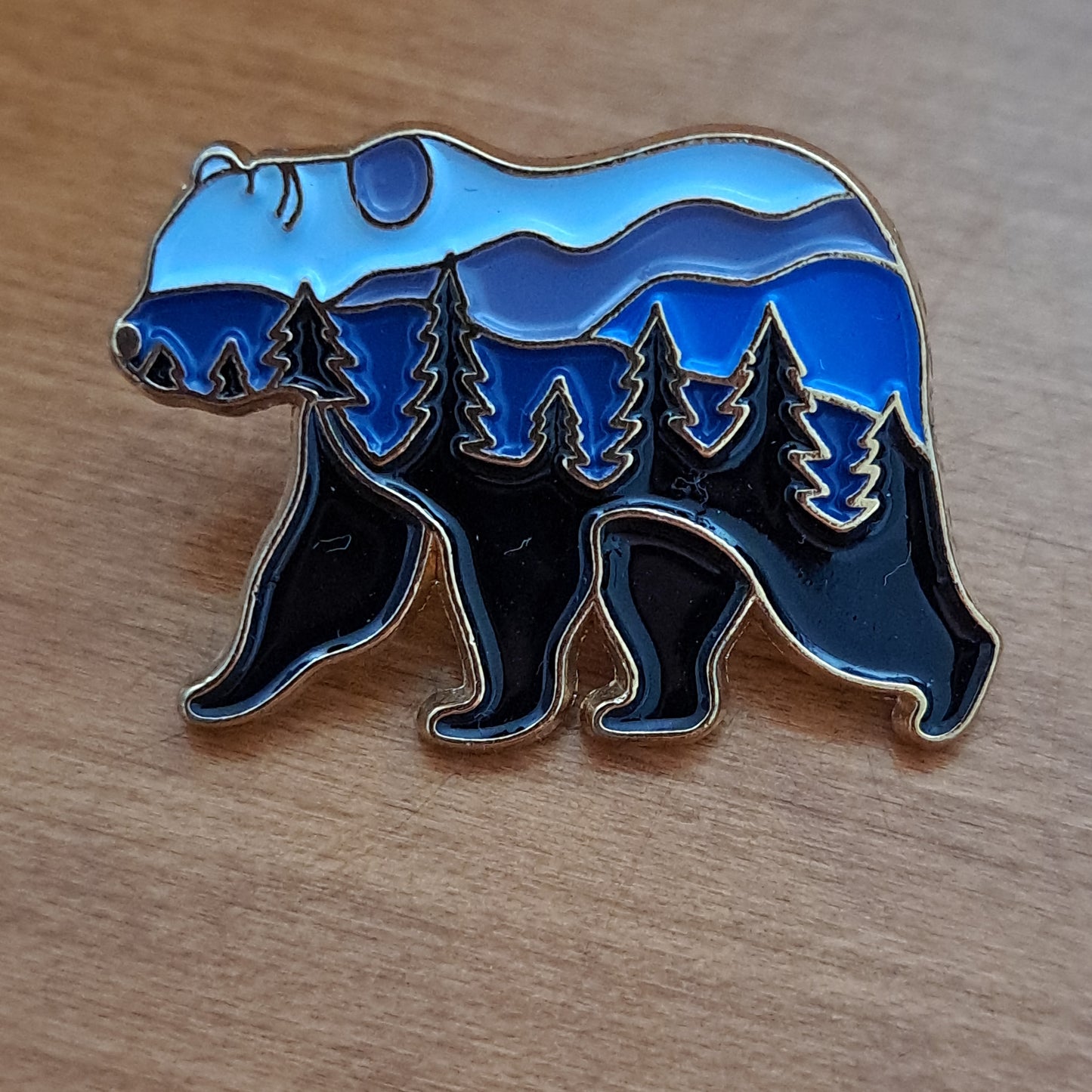 Bear With Scene Inside Pin