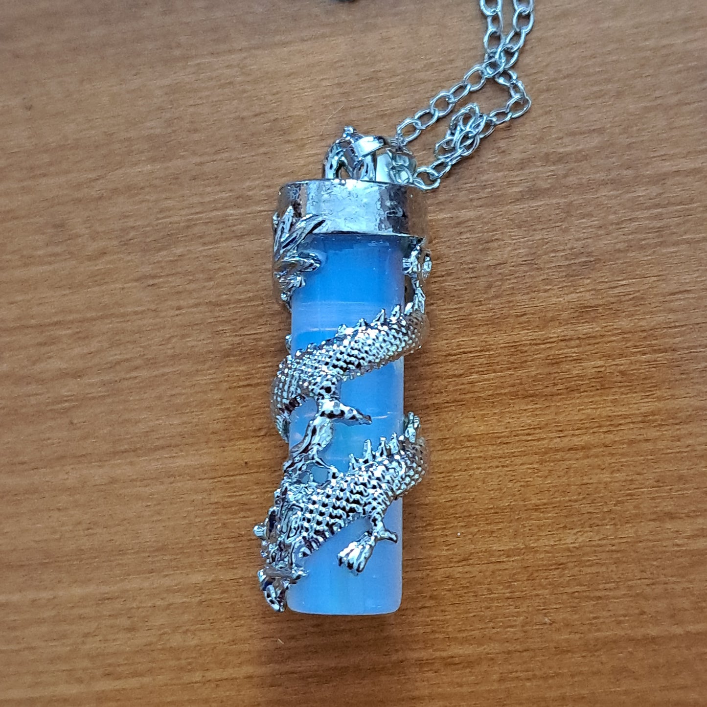 Dragon Wrapped Opalite Necklace