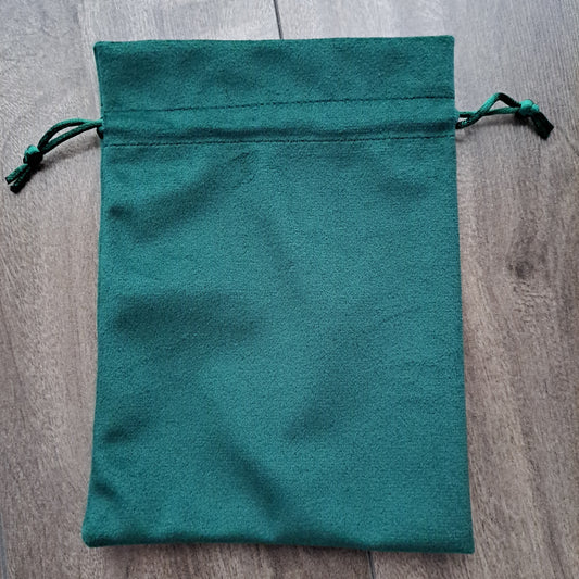 Card Deck or Crystal Pouch, Velvet Bag - Green