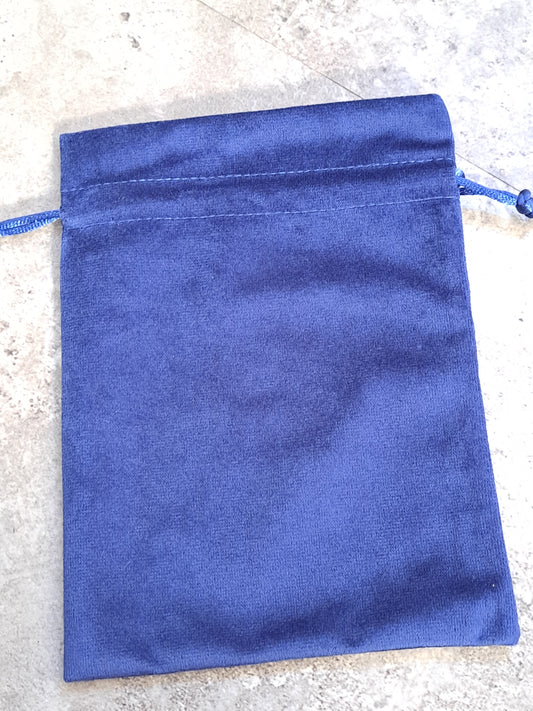 Card Deck or Crystal Pouch, Velvet Bag - Blue