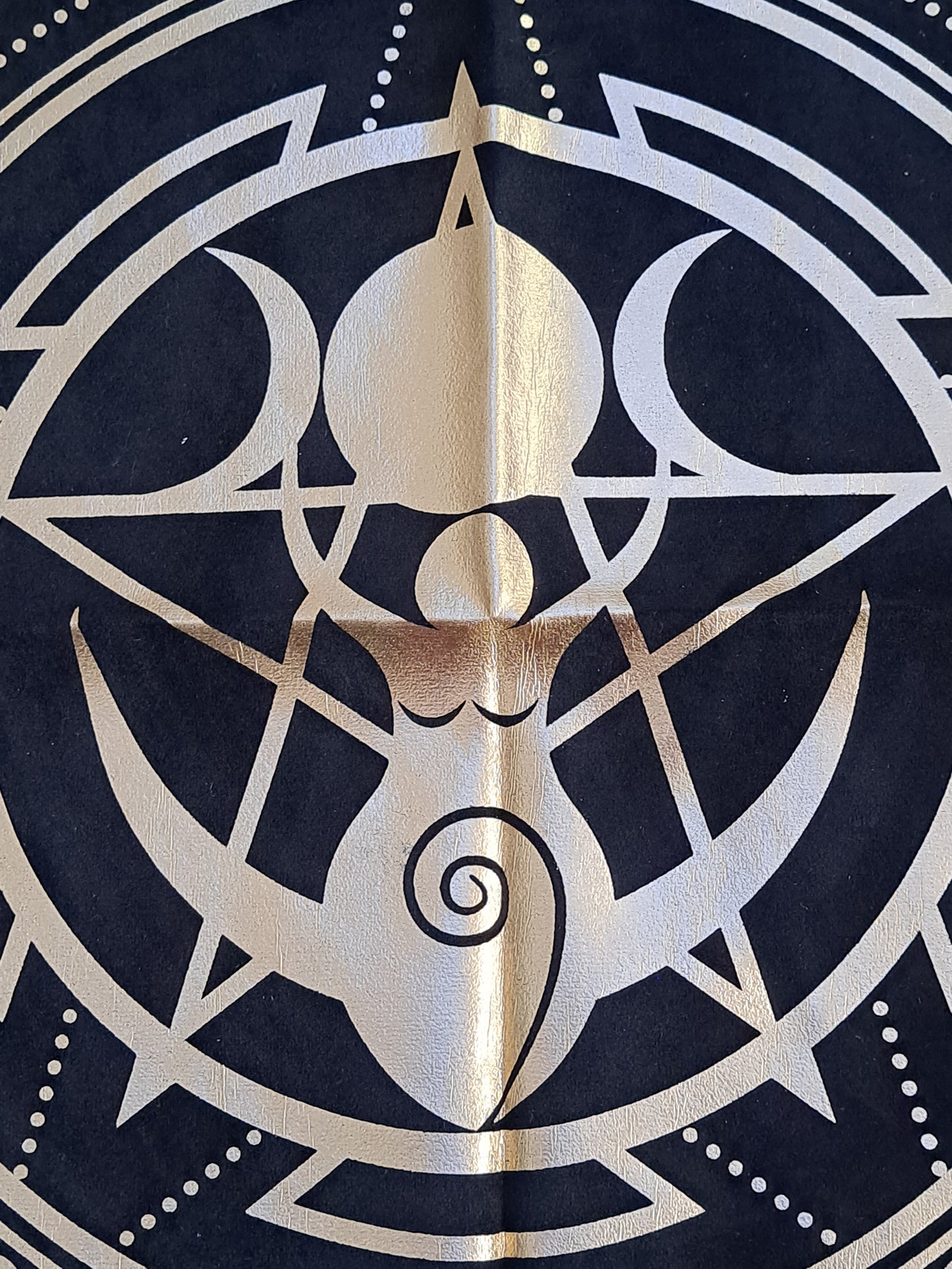 Altar Cloth - Suede Black and Gold