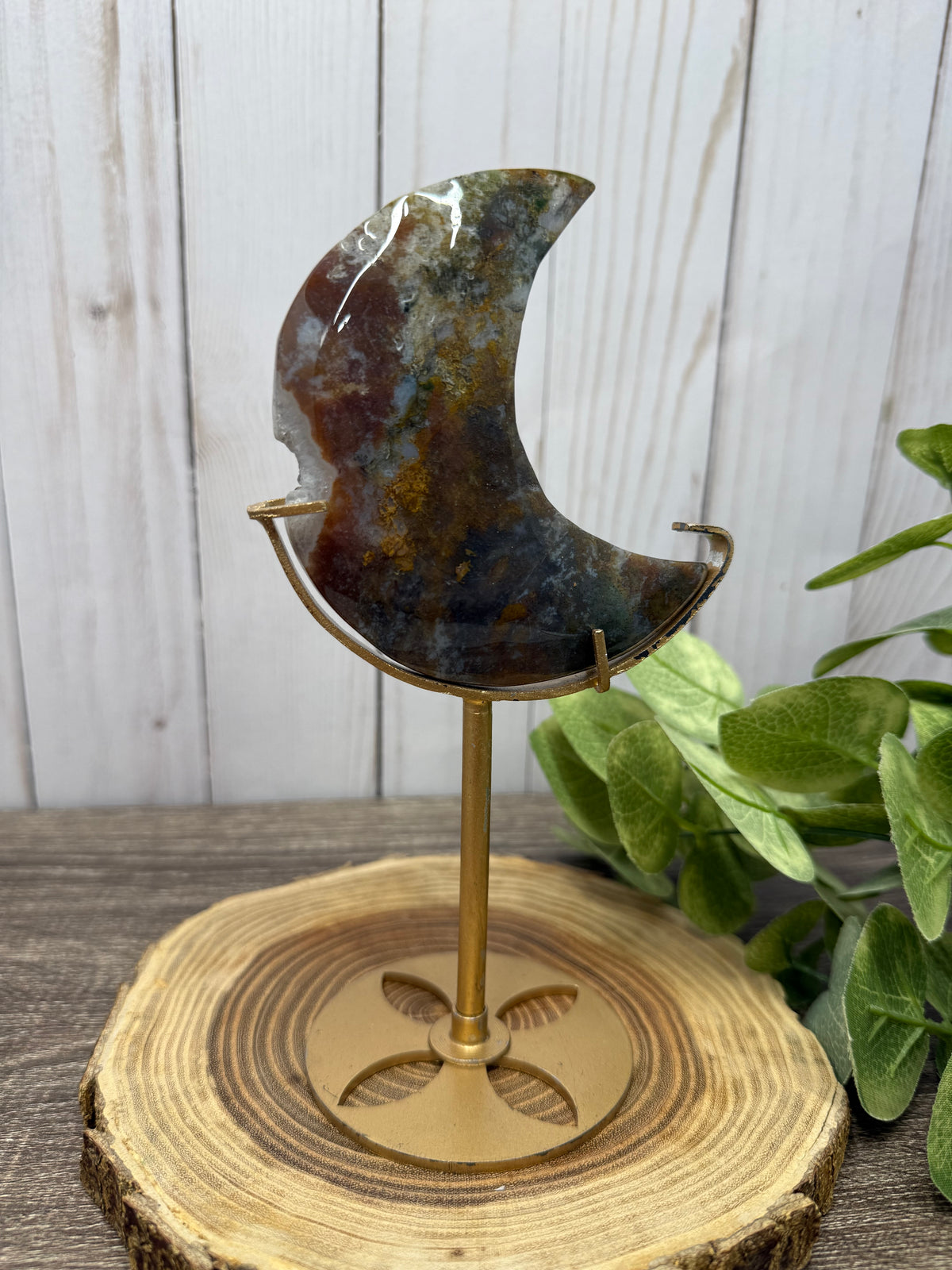 Ocean Jasper Moons on Stands