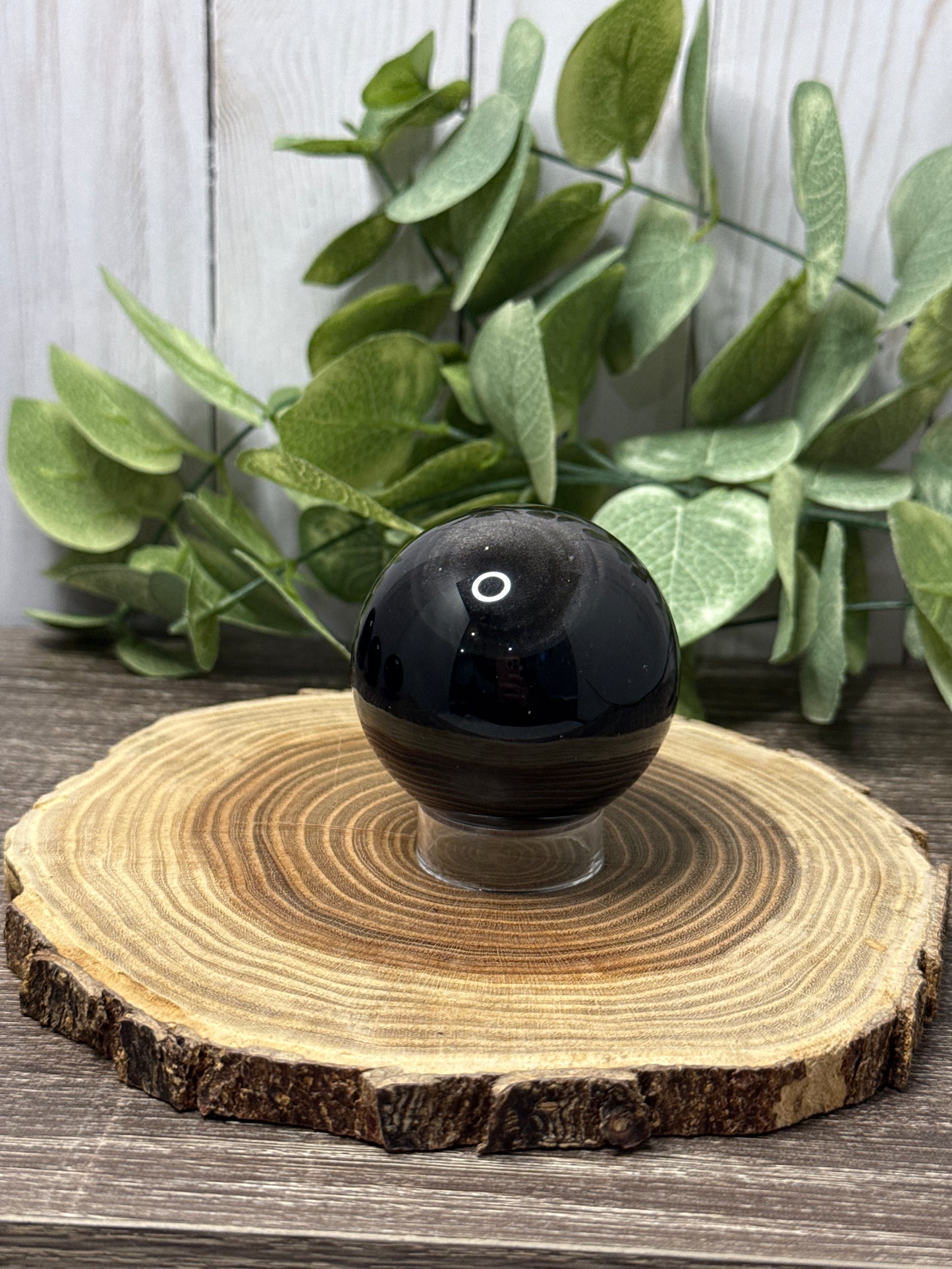 Silver Sheen Obsidian Sphere