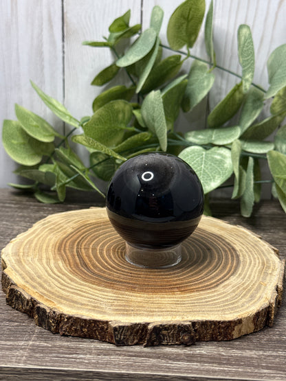 Silver Sheen Obsidian Sphere