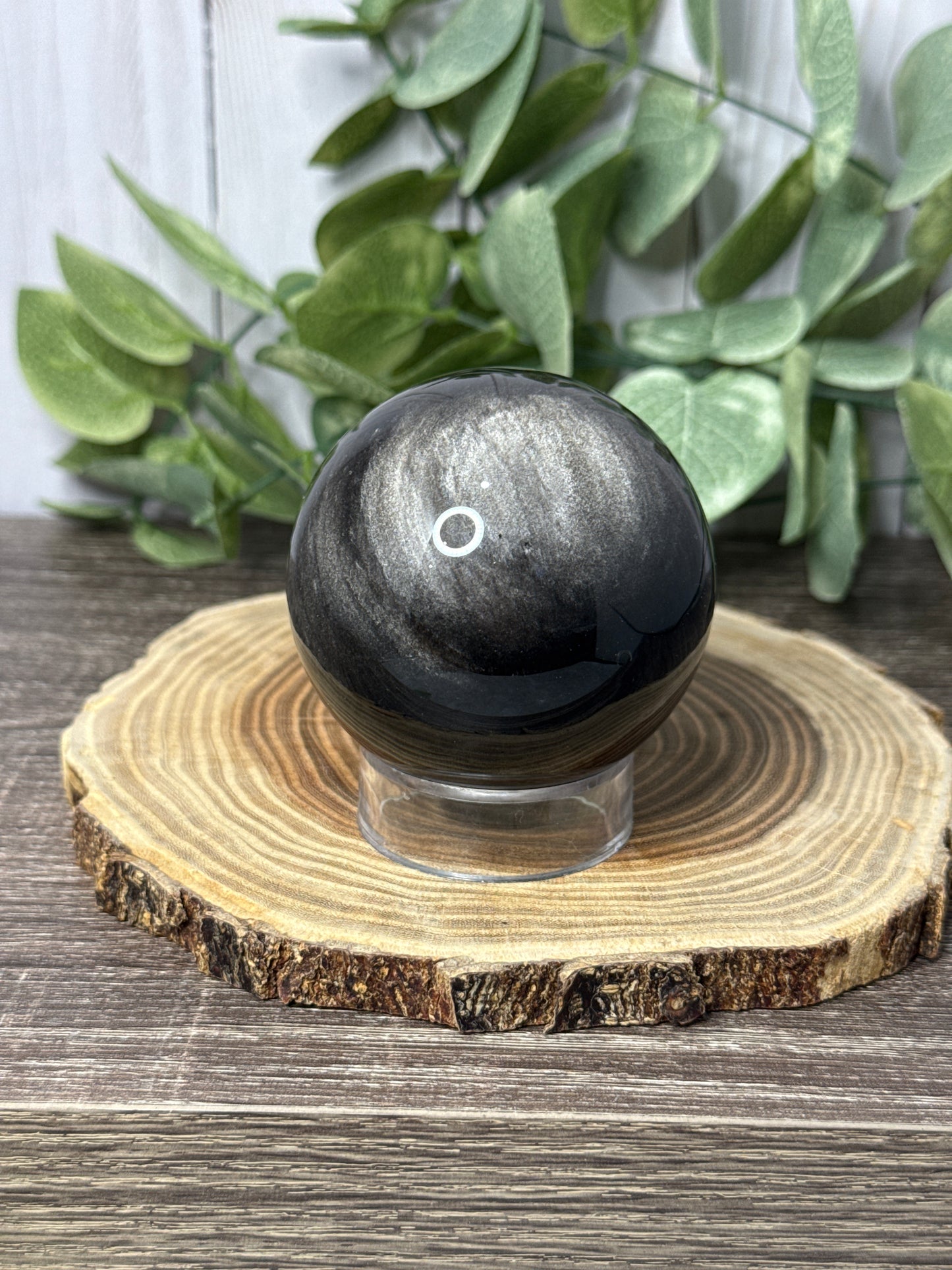 Silver Sheen Obsidian Sphere