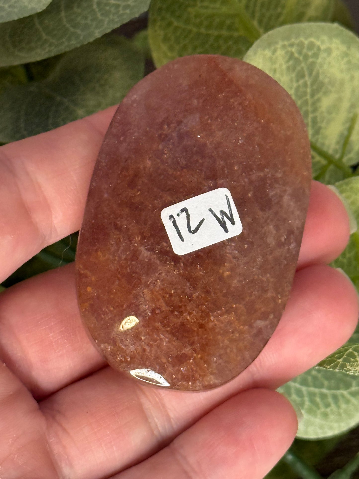 Strawberry Quartz Palm Stone