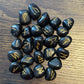 Black Obsidian Rune Stones Set Crystal with Elder Futhark Letterings