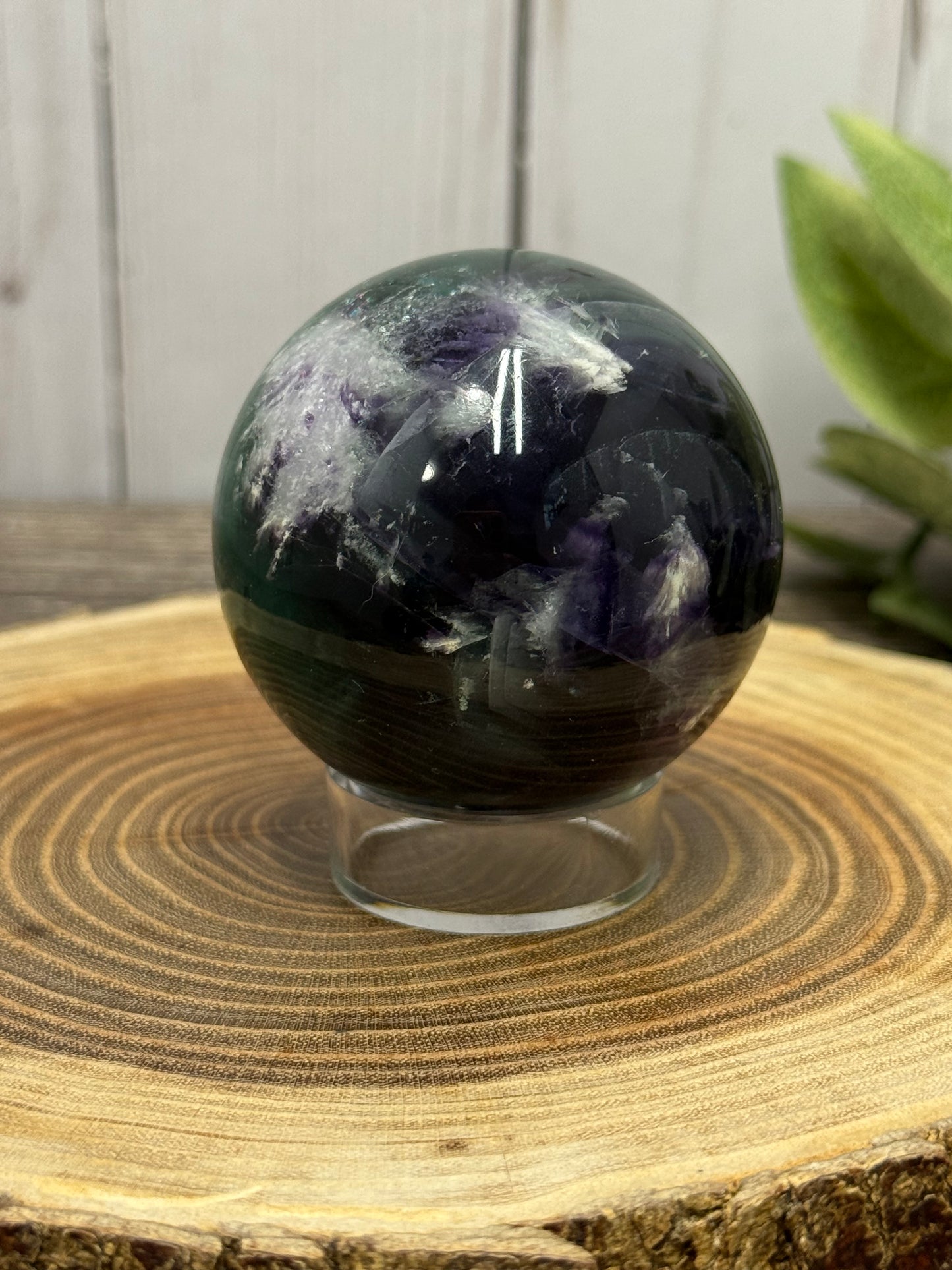 Snowflake Fluorite Sphere