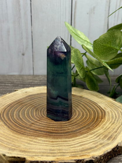 Fluorite Tower (dark green and purple)