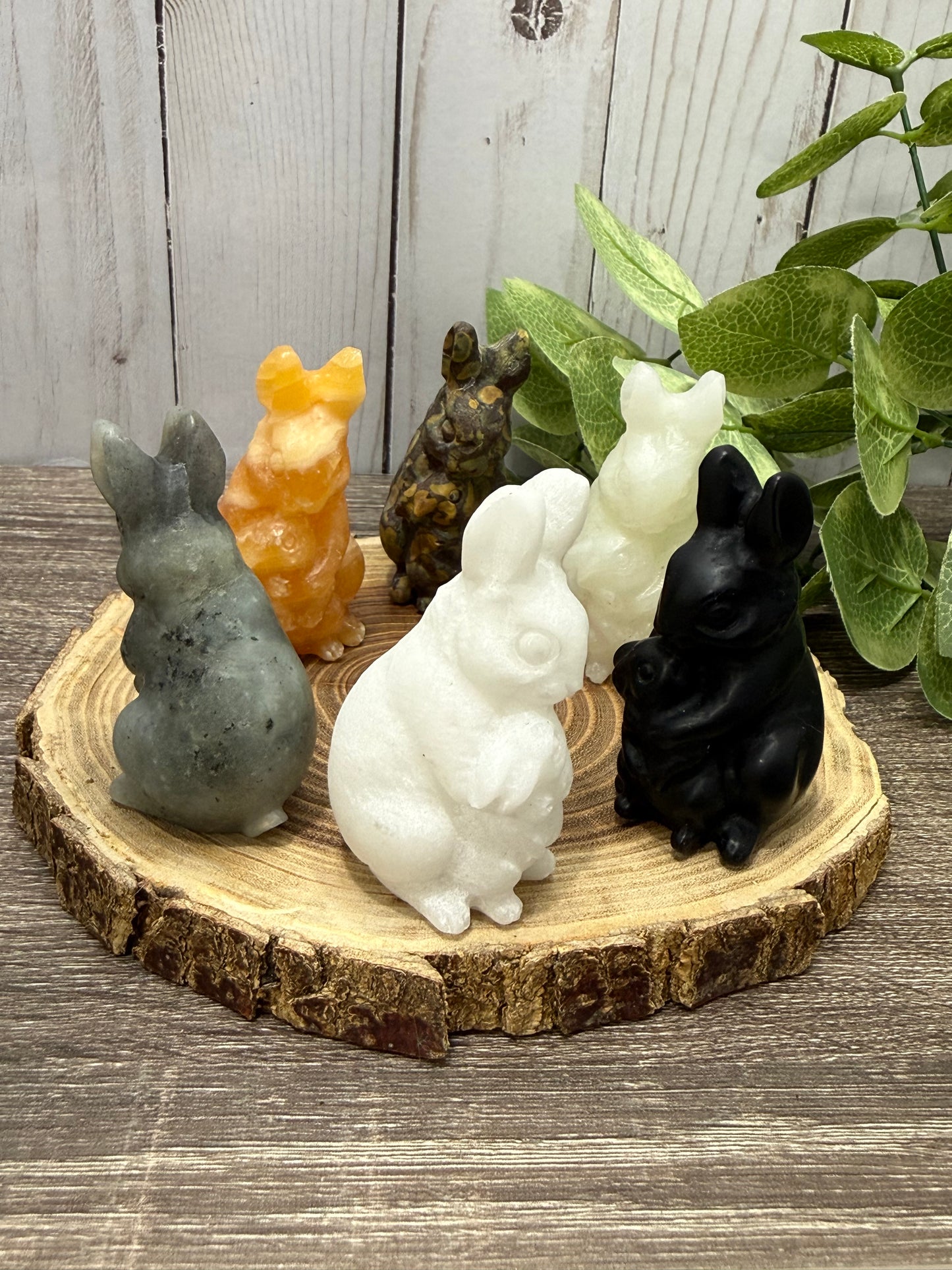Rabbit Carving - Mom and Baby