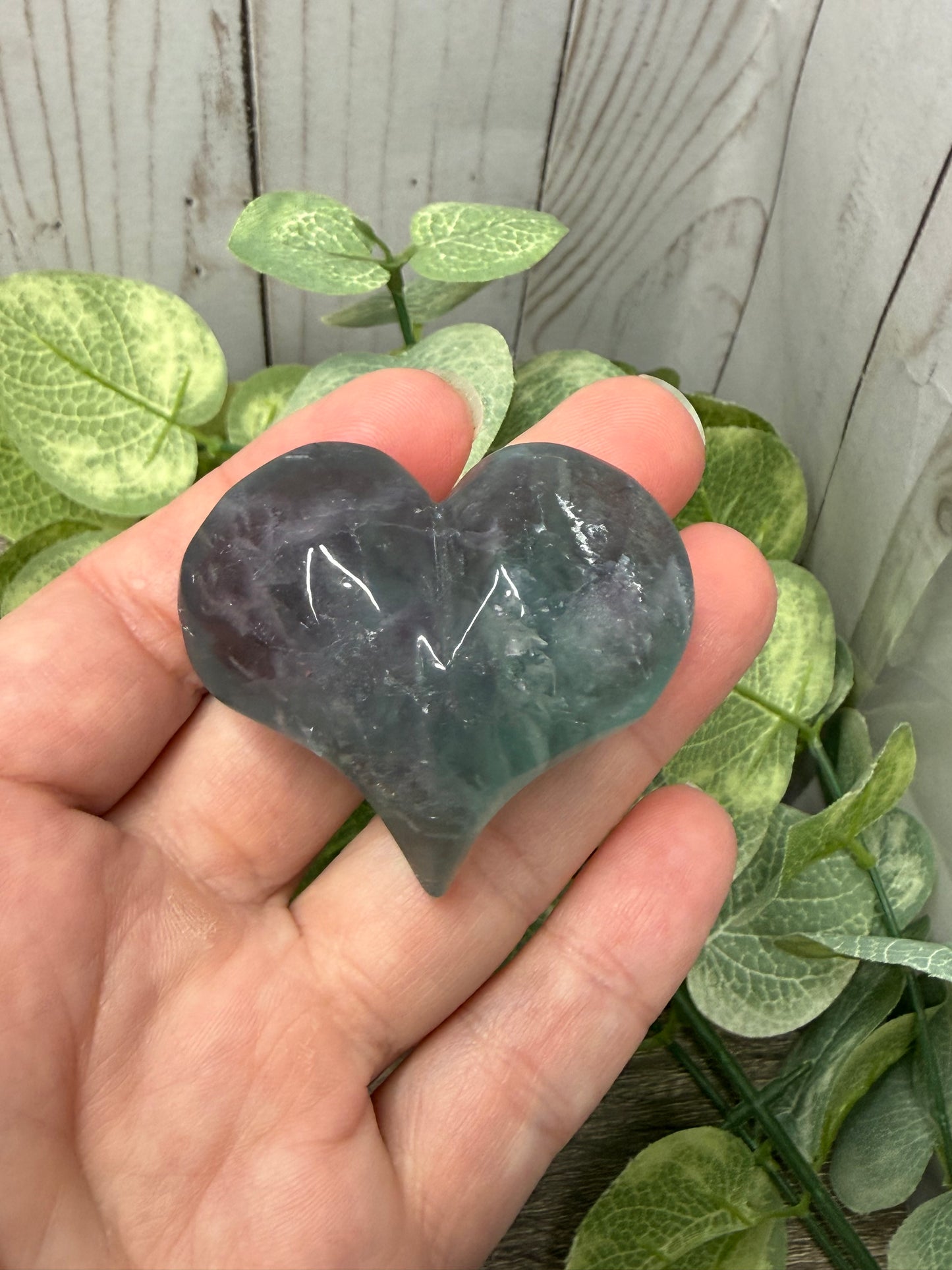 Fluorite Carved Hearts