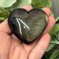Gold Sheen Obsidian Carved Hearts