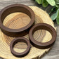 Wide Wooden Circular Sphere Stands - Small Medium Large