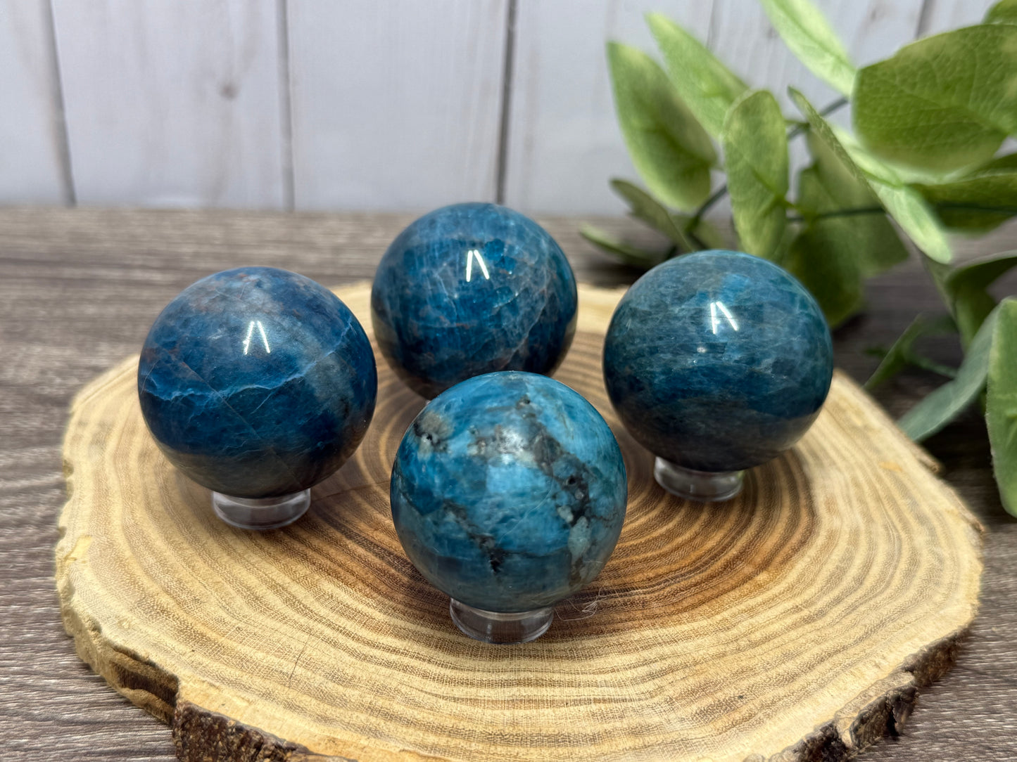 Blue Apatite Spheres