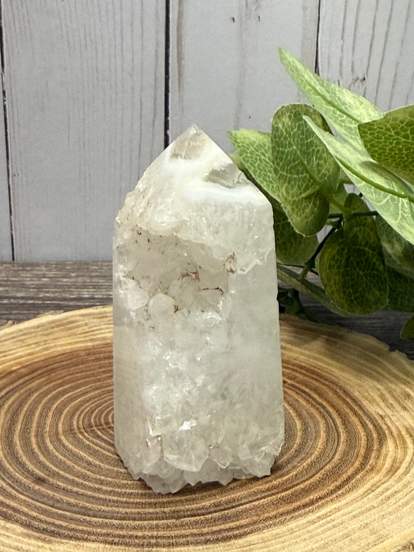 Moss Agate Towers  - druzy side