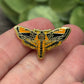 Deadhead Moth Pin - Black, Orange and Gold